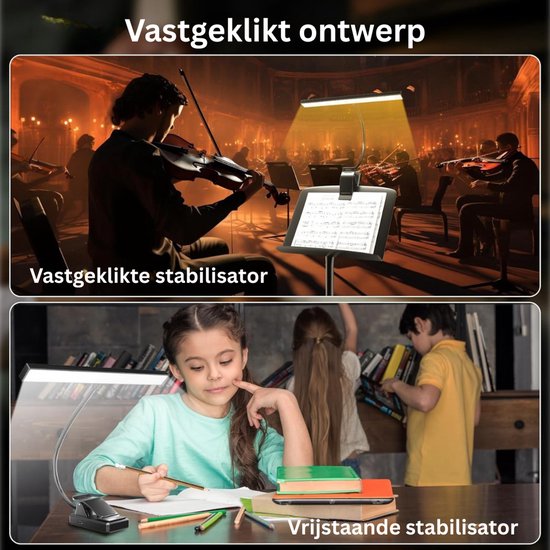 HEZIVO® Lessenaarlamp - lessenaar Lampje - Pianolamp - Muzieklamp - Boekenlamp van hezivo — afbeelding 4