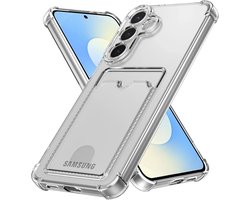 Transparant Dun TPU Hoesje met Pasjeshouder Geschikt voor Samsung Galaxy A14 | Back Cover | Schokbestendig | Ultra Dun | Kaarthouder Achterkant | Shockproof | Doorzichtig