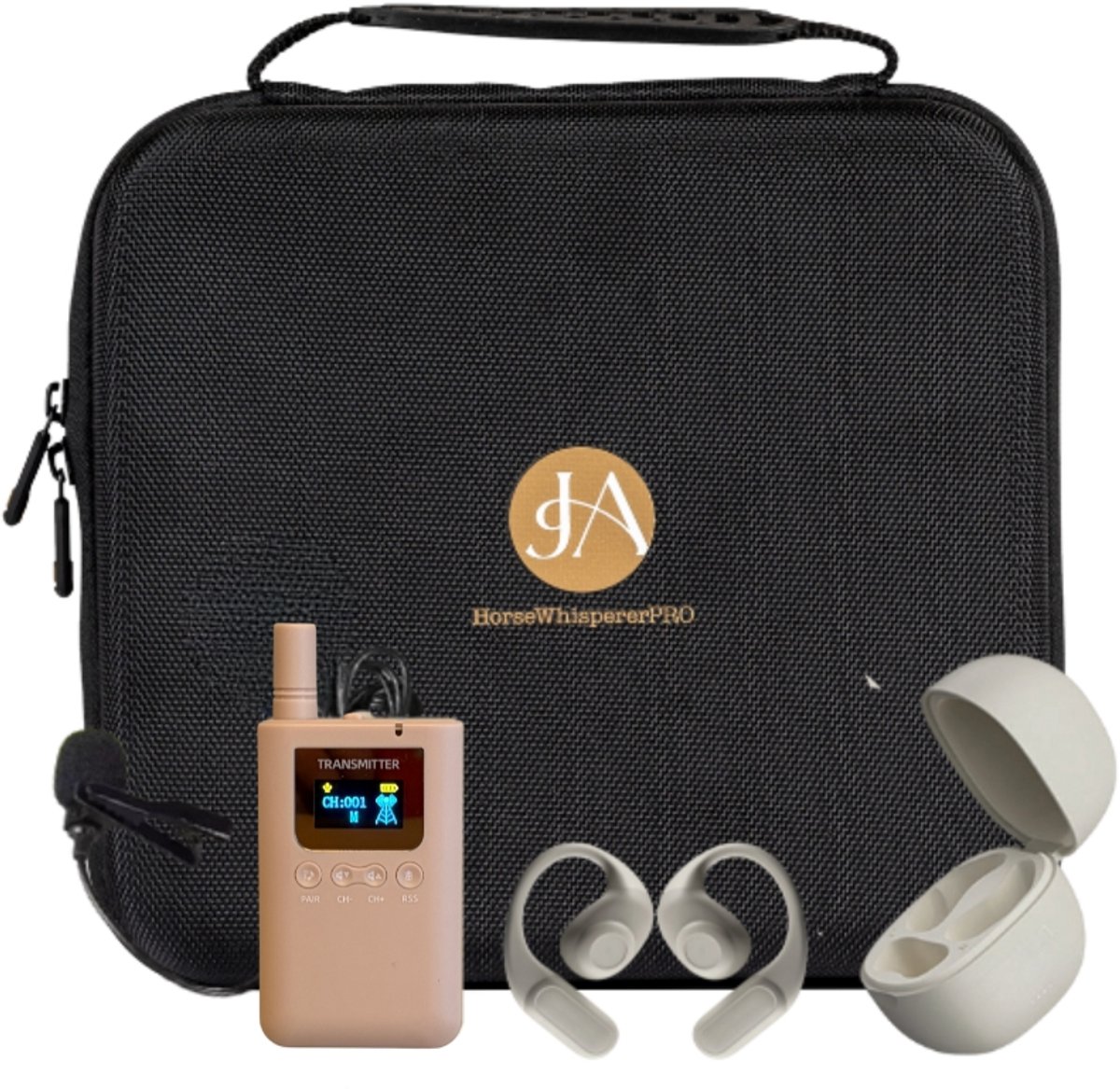 HorsewhispererPRO Showtime Wireless (Blush) - Compact & performant instructiesysteem voor paardrijden - Complete Set - Wireless Horse Instruction System - ECHT volledig wireless!