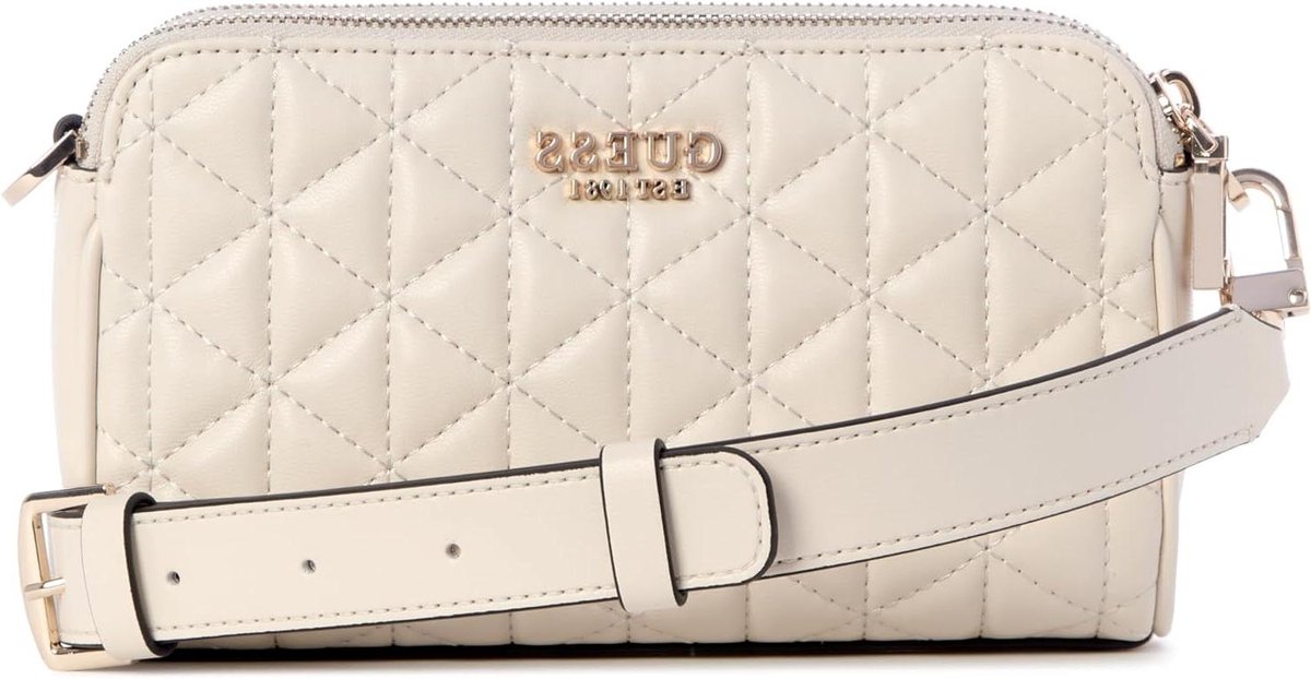 Crossbody Tas - Schoudertas Dames - Dagelijks Gebruik - Gepolsterd Pebble PU - 21.59 x 5.08 x 12.07 cm - Stone