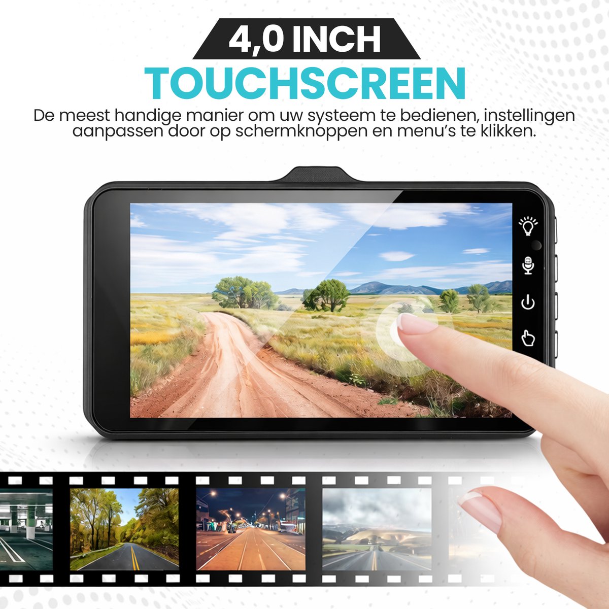 RaviSoll Dashcam Auto – Dual Dashcam Voor en Achter – Full HD Opname – 170° Groothoeklens – Parkeermodus – Nachtzicht – Eenvoudige Installatie – foto 4