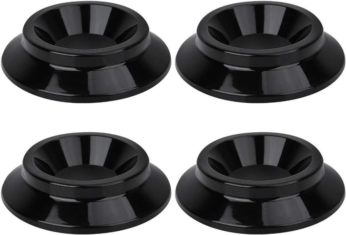 Set van 4 ronde voetpads voor piano - ABS caster cups voor stabiliteit en bescherming van uw buffetpiano