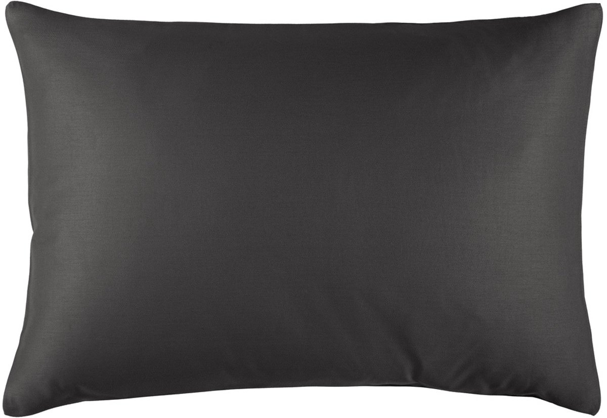 De Witte Lietaer Kussensloop Zygo Ebony - 50 x 70 cm - Zwart - Katoen Satijn