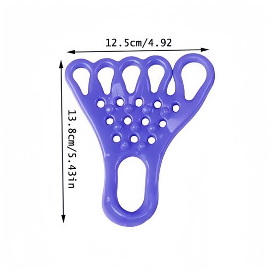1 paar - Fitness stretch yoga spierontspanningsapparaat - Voetmassage voetstrekapparaat - Yoga teenstrekker - Elastische gelband voor hiel en voet - Blauw - 12,5*13,8*4,2 cm- Voor het verlichten van pijn aan de grote teen — afbeelding 2