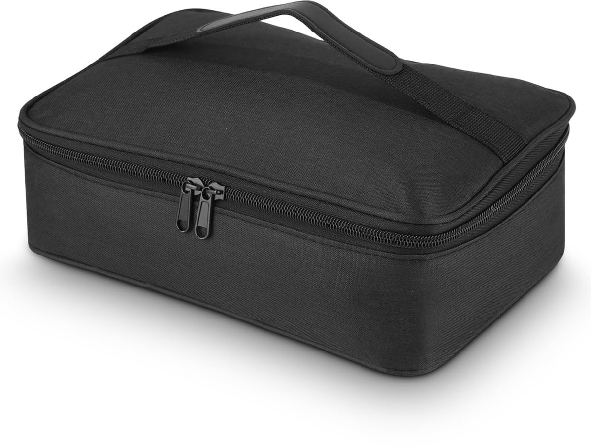 carmdering - Koeltas - geïsoleerde lunchtas 4L - draagbaar en opvouwbaar - waterdicht en lichtgewicht - ideaal voor werk, picknick en reizen - zwart