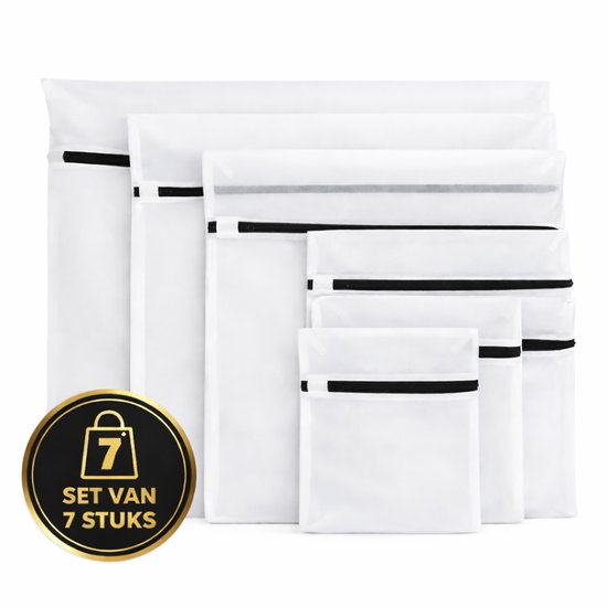 Navy Madden Lot de 7 sacs de lavage - Sacs de lavage avec fermeture éclair - Sacs de lavage pour le linge - Grand et petit sac de lavage - Filet de lavage
