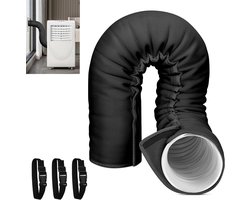 Isolatiehoes voor draagbare airconditionerslang - Isolatiehoes voor draagbare airconditionerslang - Wordt geleverd met 3 verstelbare gespen - Geschikt voor uitlaatslangen met een diameter van 5" en 5,9" - Eenvoudig te installeren - Zwart - 150*53cm