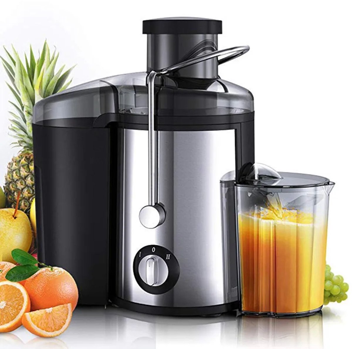 Jently sapcentrifuge - machine - groenten en fruit - 2 snelheden - 1000W