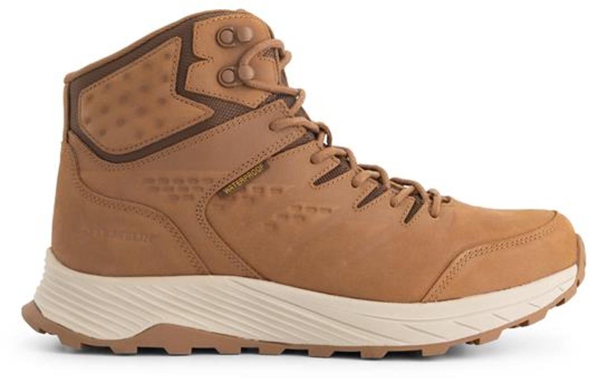 Travelin’ Hirtshals Heren Halfhoge wandelschoenen Waterdicht Cognac Bruin
