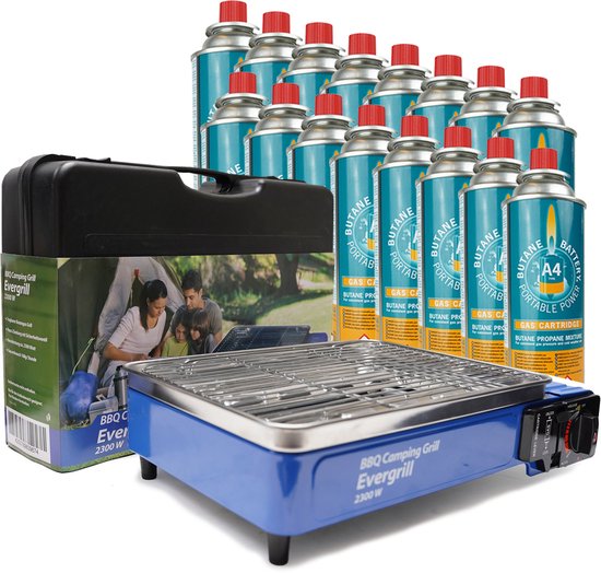 Eurocatch Gaz Butane Camping Grill Evergrill - Barbecue à gaz - Réchaud