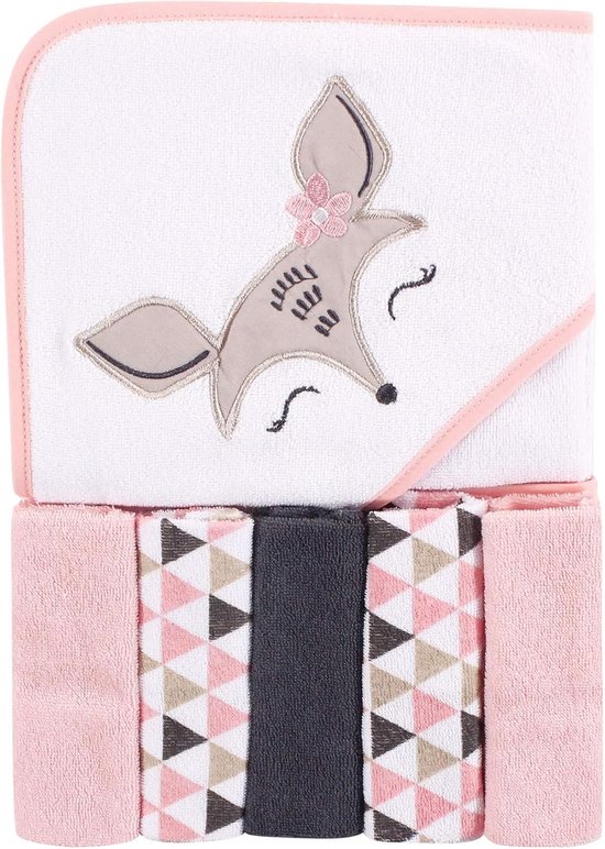 Babyhanddoek met capuchon - Washandjes set - Baby badderen - Zacht voor babyhuid - 76x76 cm - Uil — afbeelding 3