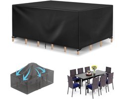 Afdekking voor tuinmeubelen- waterdichte beschermhoes-tuinmeubelen- anti-UV-afdekzeil voor tuintafel- terrasmeubels- winterbestendig- rechthoekig- outdoor afdekhoes voor meubelsets, 180 x 100 x 75