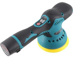 Draadloze Auto Polijstmachine 12V – 380W Koper Motor – 9mm Orbit – 8 Snelheden – 125mm – 18-delige Set – Auto Detailing & DIY