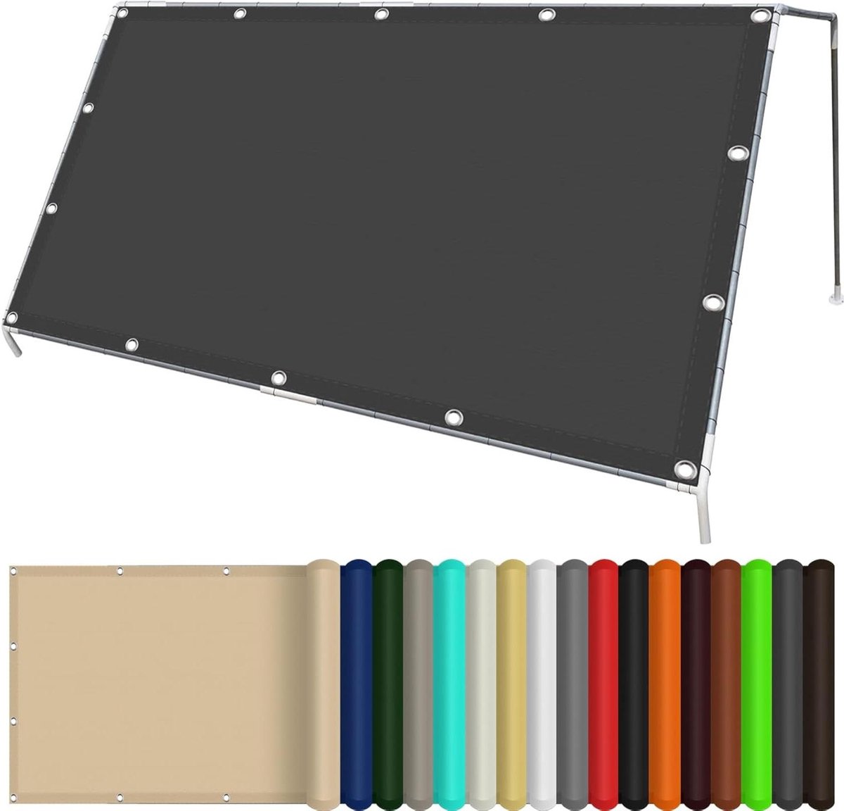 Schaduwdoek Rechthoekig - Zonnedoek Outdoor - Terras Afschermen - Waterdicht Polyester - 2