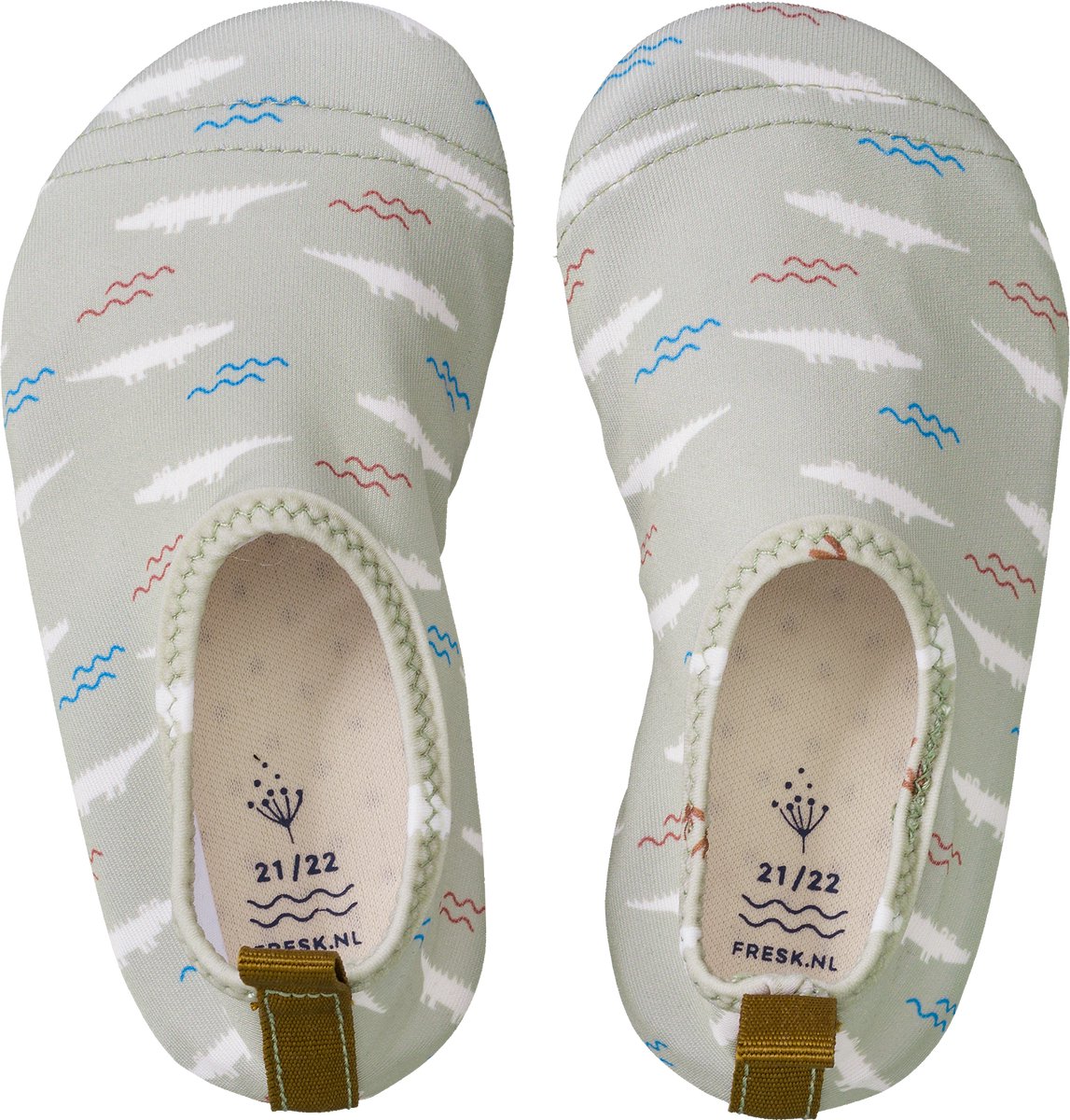 Fresk Zwemschoenen 25/26 -UV 50-bescherming – Antislip Strandschoenen – Quick Dry – Waterschoenen voor Kinderen – Elastische Pasvorm Jongens - Groen - Crocodile