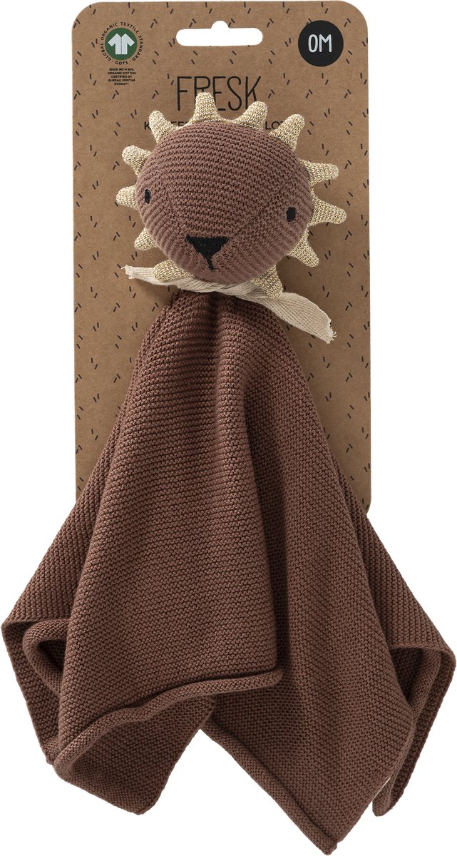 Fresk Knuffel - Knuffeldoekje - Tutpoppetje - Kraamcadeau voor Jongens en Meisjes - Baby Cadeau - Bruin - Lion van Fresk — afbeelding 5