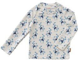 Fresk Zwemshirt 86 - Sneldrogende Zwemkleding voor Kinderen - UPF 50 - Zwemshirt voor Jongens - Zwempak met Lange Mouwen - Creme - Monkey