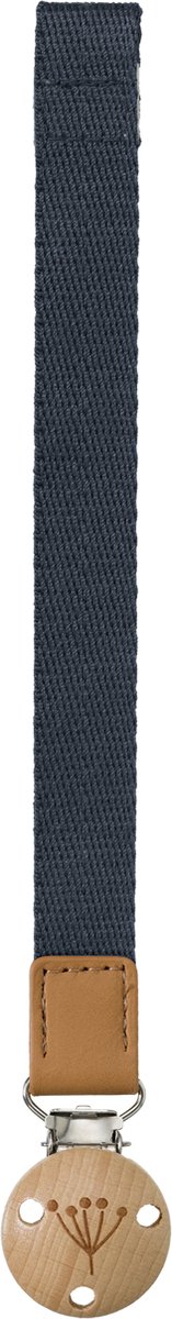 Fresk Speenkoord – 22 cm - Kraamcadeau - Speenketting met Velcro Sluiting - Speenhouder - Fopspeenkoord - Donkerblauw -