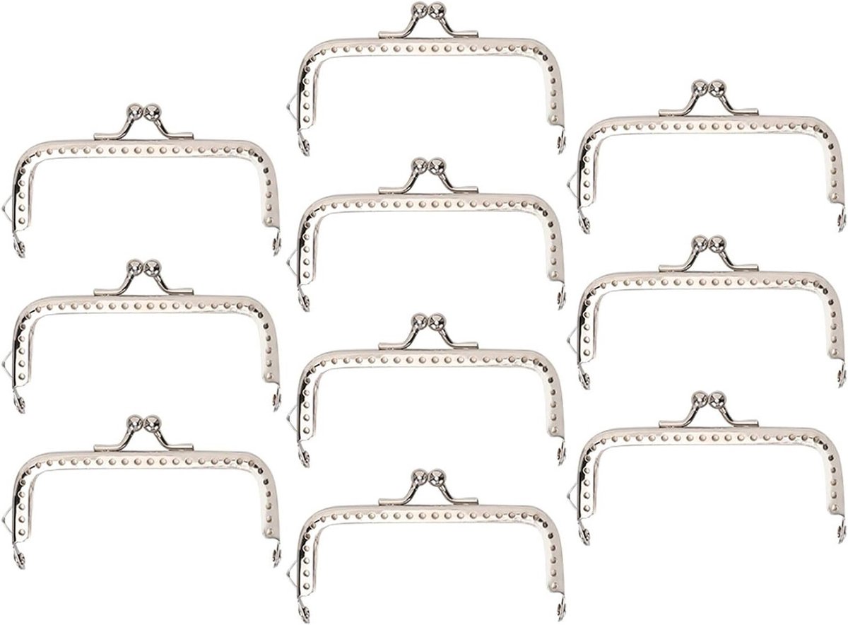 Kiss Lock Portemonnee Beugels voor Handtassen, 10 Stuks van 8.5 cm voor Portemonnee en Avondtassen, Ideaal voor Doe-Het-Zelf Projecten
