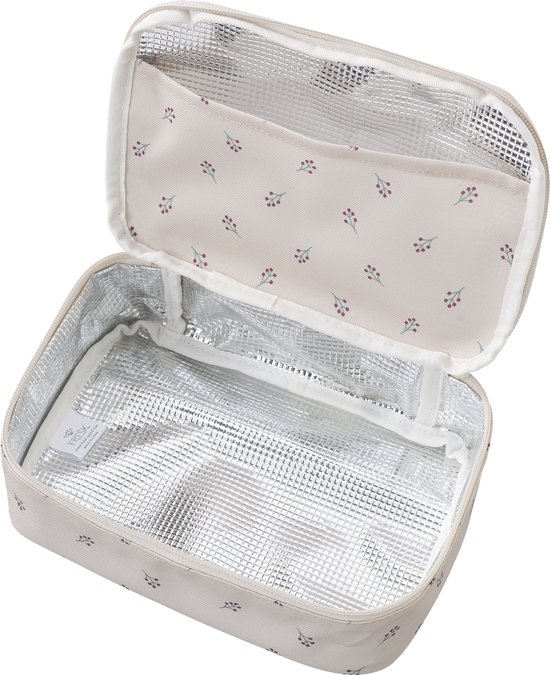 Fresk Kleine Koeltas Kind 2.5 L– Lunchtas Meisjes - Thermische Lunch Koeltas - Met Bestekvak - Waterafstotende Lunchtas - Ecru - Berries van Fresk — afbeelding 5