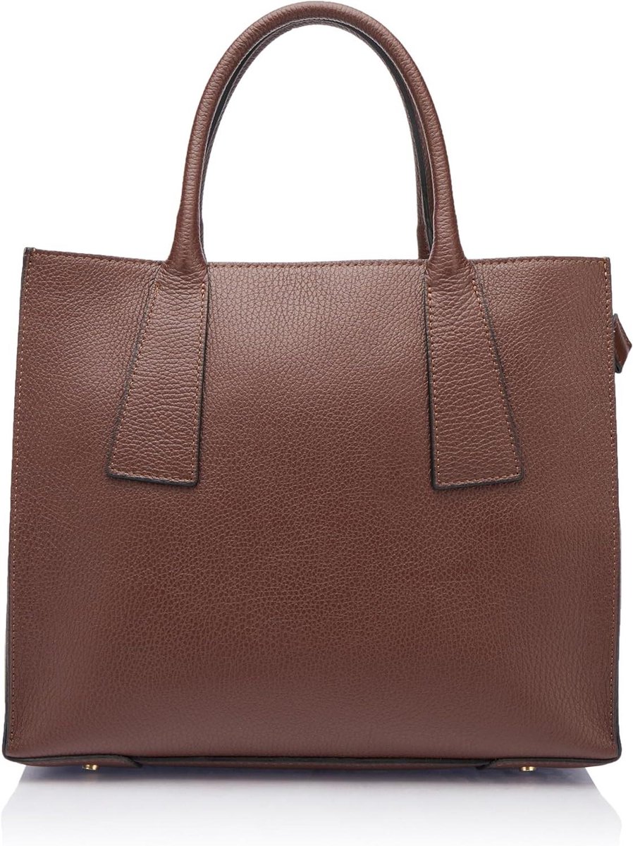Dames Handtas - Lederen Tas - Dagelijks Gebruik - Gemaakt in Italië - 31 x 26.5 x 14 cm