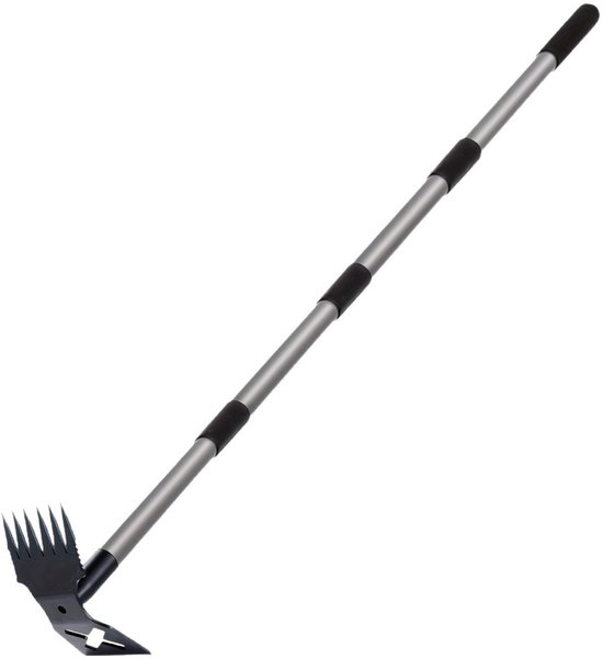Onkruidverwijderaar met lange steel - 60 inch handmatige onkruidverwijderaar, 2-in-1 handslinger onkruidhark en tuinschoffel voor tuinieren, zwaar onkruidverwijderaar voor tuin, gazon, terras en moestuin van Merkloos	 — afbeelding 4