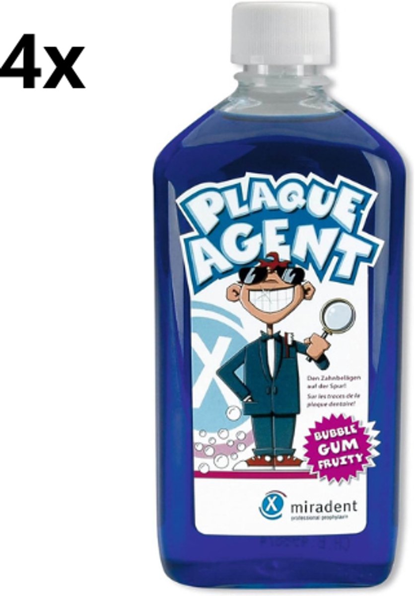 Miradent Mondspoeling Plaque Agent - 4 x 500 ml - Voordeelverpakking