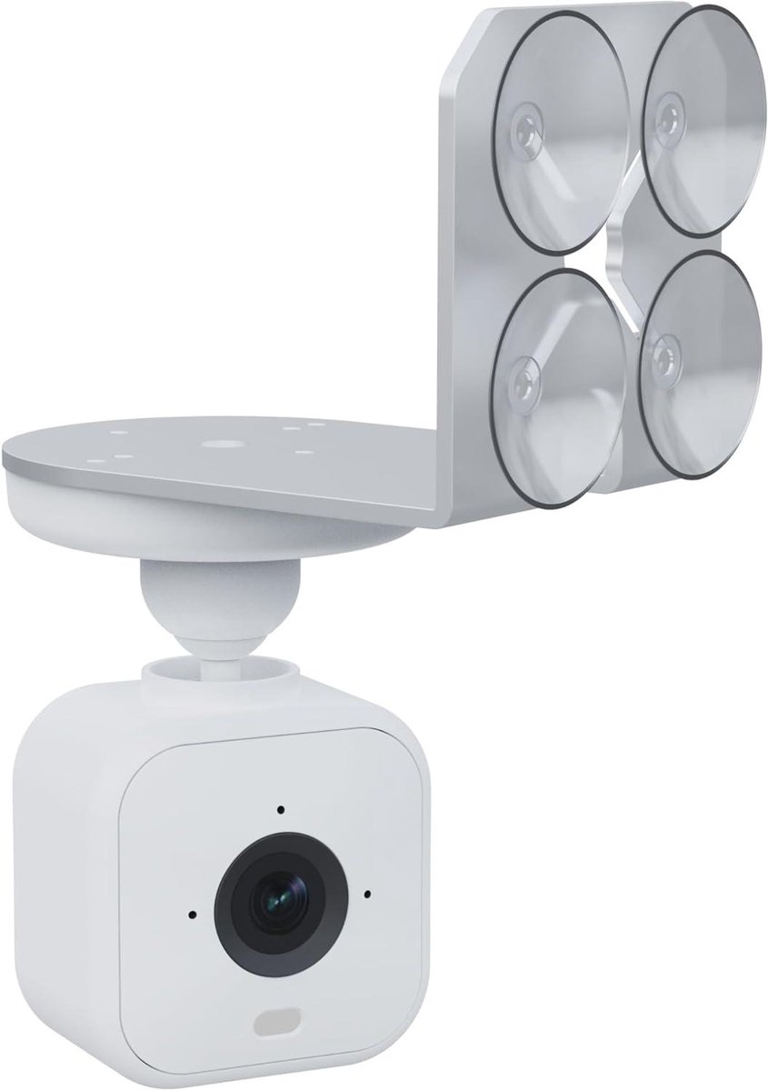 Raambevestiging Camera - Zuignap Camera Houder - Beveiliging Thuis - Zonder Lijm - 95 x 65 cm - Zilver
