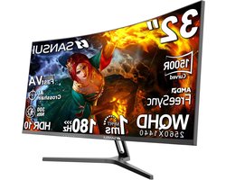 Gaming Monitor – Curved Monitor – Intensief Gamen – 180Hz Verversingssnelheid – 32 inch – Zwart
