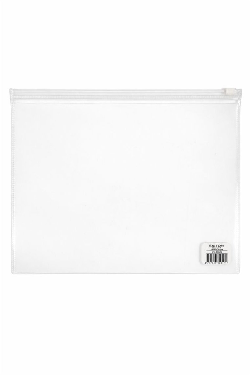 Exiton - Opberg pouch -Transparant - Zipper - A4 - 10 stuks