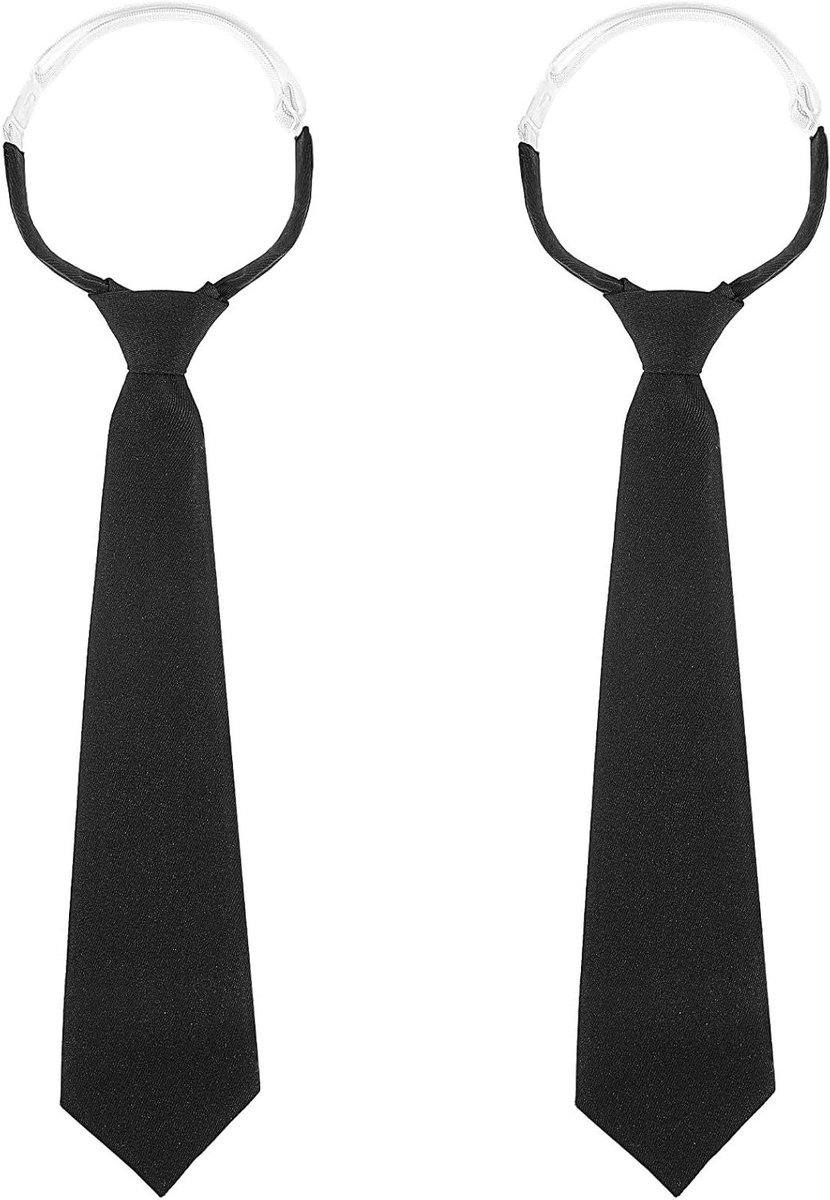 Zwarte Verstelbare Straps voor Vrouwen, 13 Inch Vooraf Geknoopte Ties voor Meisjes/Jongens, Perfect voor School en Bedrijf