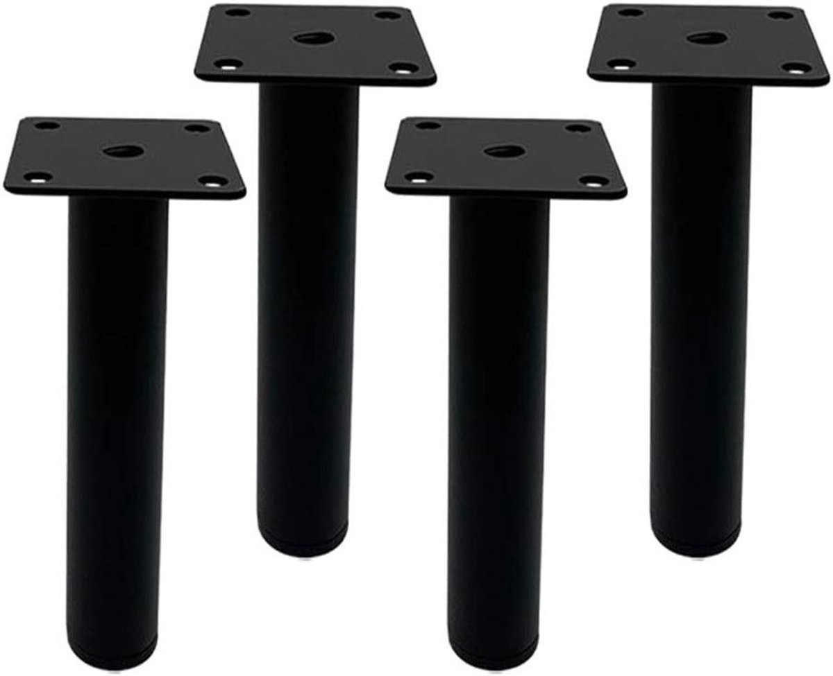 Meubelpoten Set - Bankpoten Kastpoten - Meubels Verhogen - Sterk IJzeren Frame - 12 cm - Zwart