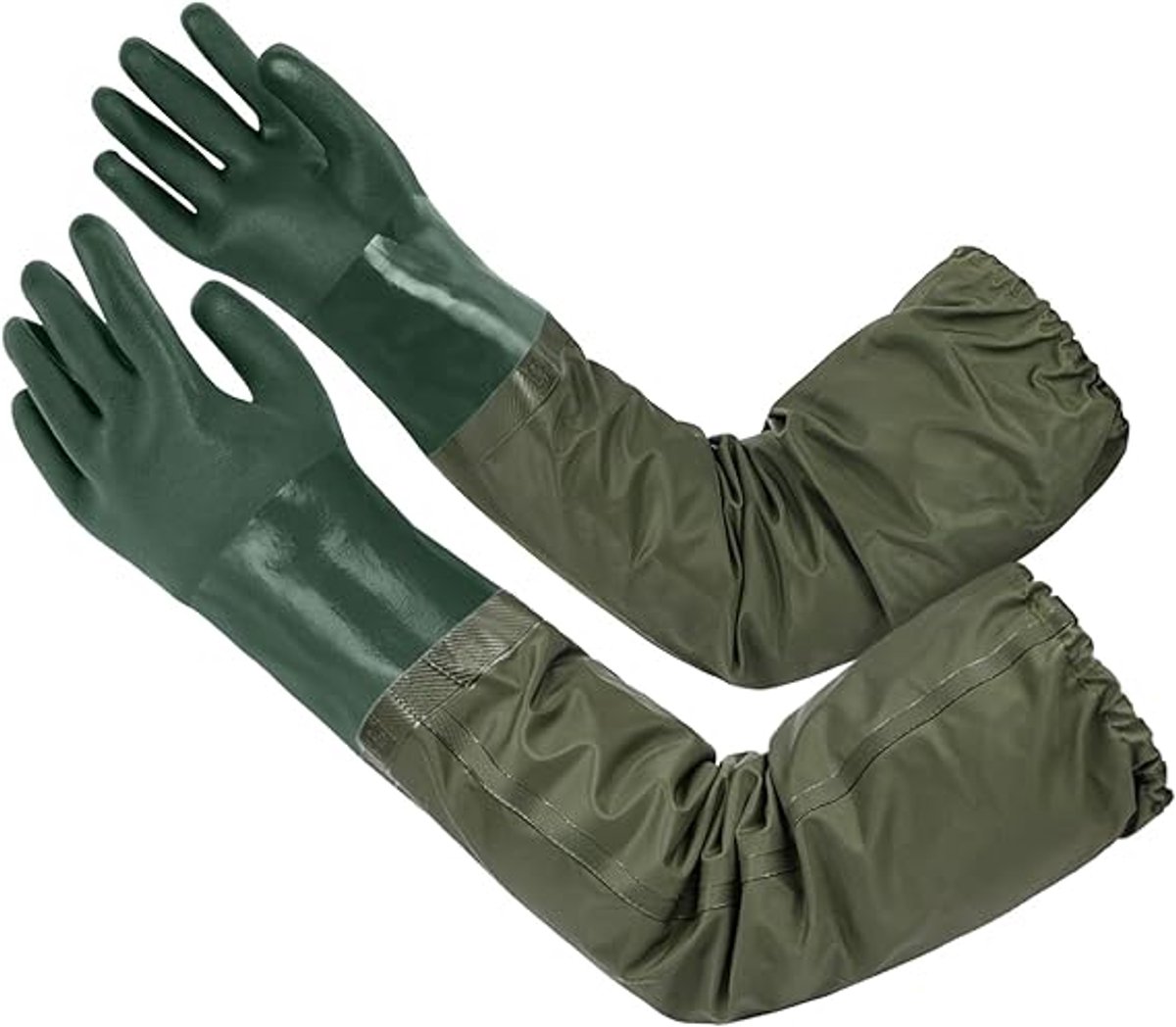Rubberen handschoenen - Vijverhandschoenen - Waterdichte aquarium lange handschoenen - Waterdichte lange rubberen mouwen - - Verzorgingshandschoenen - Duurzame waterhandschoenen - Autowashandschoenen - Voor vissen en wortelgraven