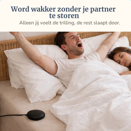 Trilwekker met Trilkussen voor Slechthorenden & Doven – Wekker voor Senioren, Pubers & Diepe Slapers - Seniorenwekker - Digitale Wekker met Trilfunctie – Extra Luid met Trilschijf