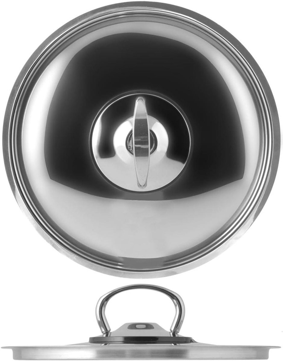 Keuken Deksel - Rond Deksel - Voedsel Bewaren - Gelegeerd Staal - 18 cm - Wit