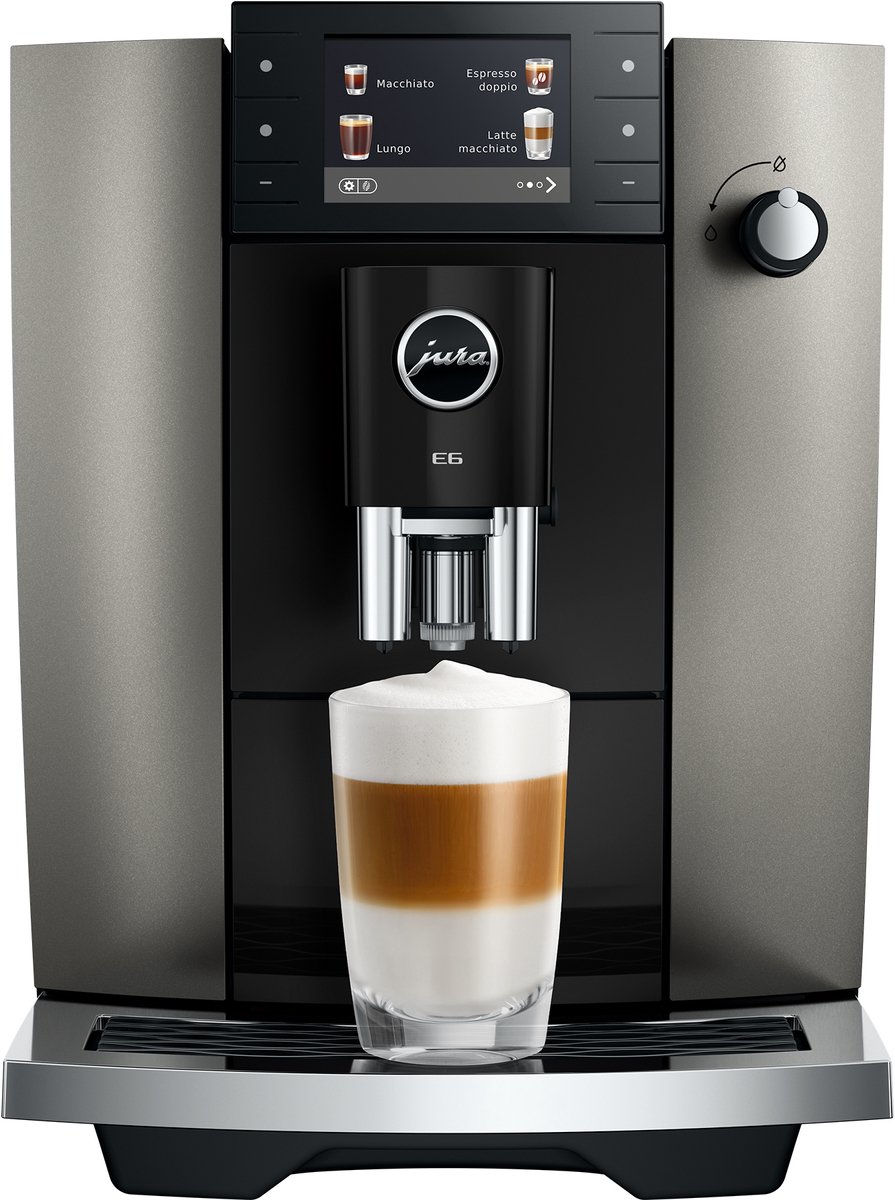 JURA - E6 Dark Inox (ED) - Volautomatische espressomachine - Koffiemachine met bonen