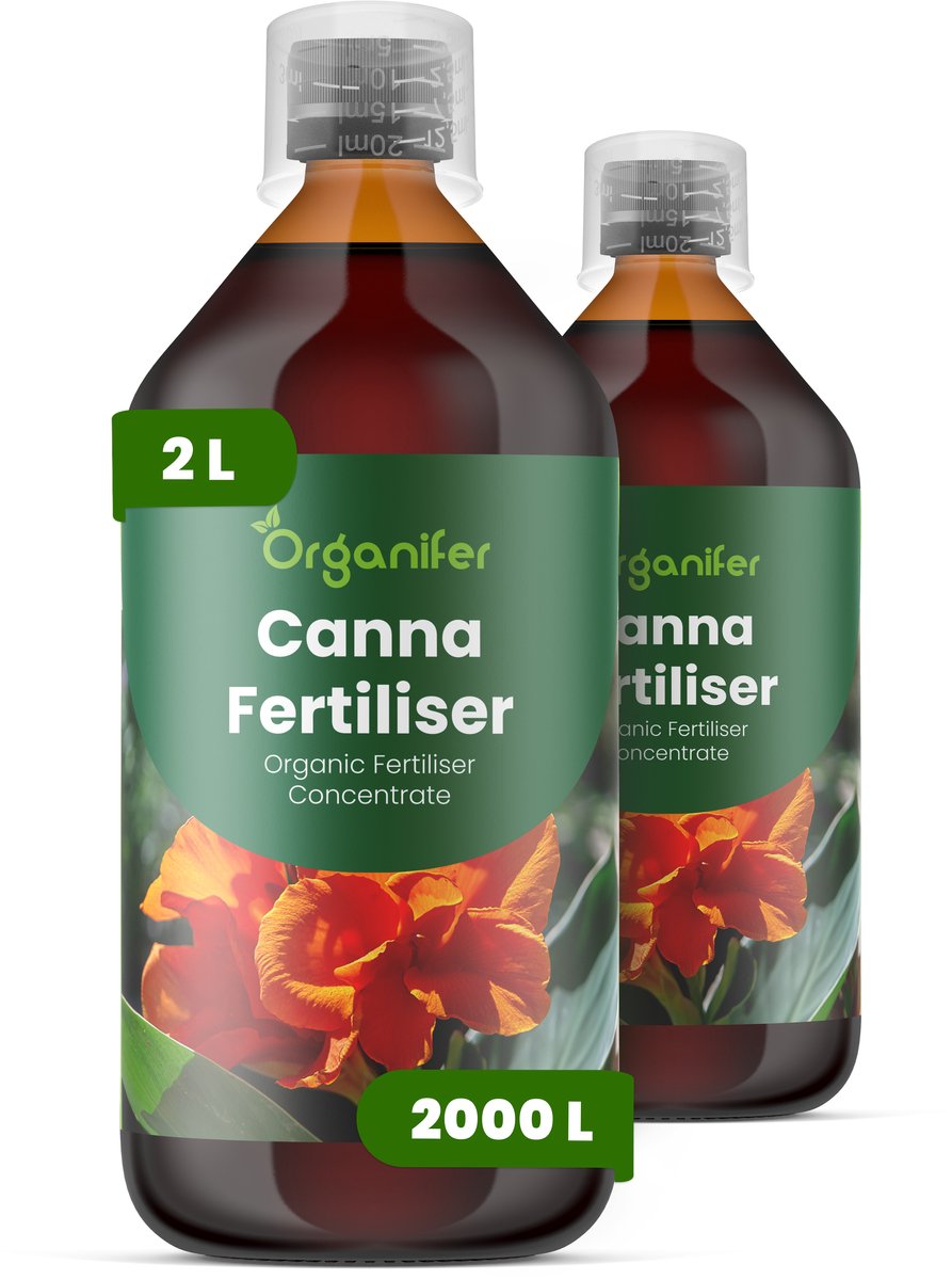 Vloeibare Meststof Voor Canna 2X1 L Voor 2000 L - Npk 3-4-3 - Krachtige Groei - Tropisch Blad - Kleuruitdrukking - Stevige Bloemstelen - Rijke Bloei - Rizoomontwikkeling - Snelle Zomergroei - Sterke Plantstructuur - Organifer