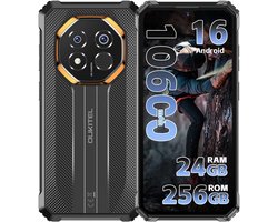 OUKITEL G7 Rugged Smartphone 2026 nieuw - 24GB RAM - 256GB ROM - 6,52 inch - 10600 mAh - Android 16 - IP68/IP69K Outdoor telefoon - Gemini Ai - 64MP Camera - NFC GPS - Zwart