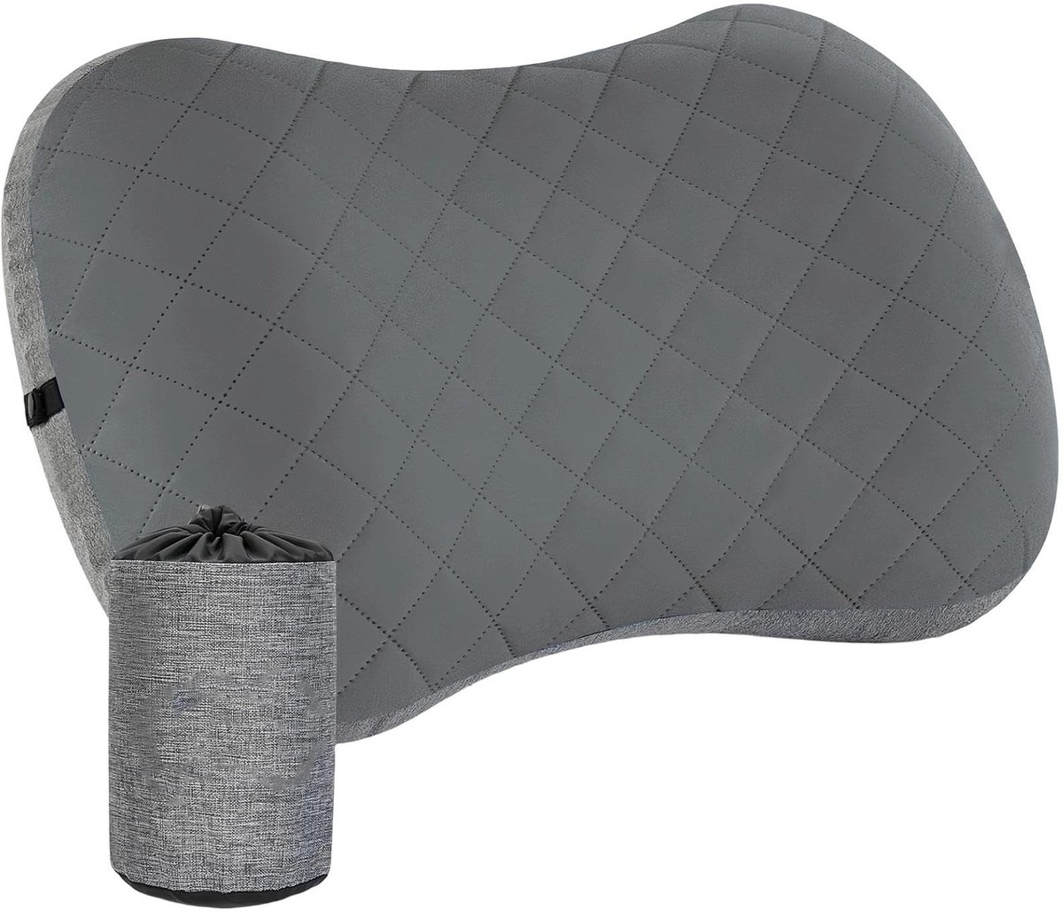 Dailygoods- Campingkussen Ergonomisch Design - Opblaasbaar Kussen - Waterdicht TPU - Reiskussen - Kampeerhoofdkussen - Inclusief Opbergtas - Hoofdkussen