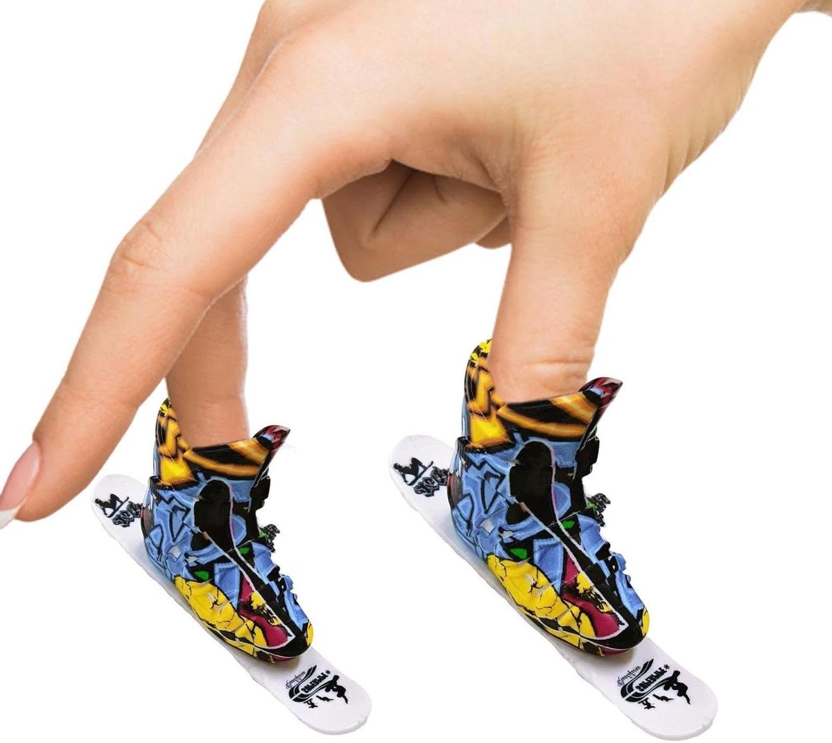 Mini Skateboards Vinger Speelgoed Behendigheid Trainen Compact School Entertainment 65 x 2 x 6 cm Kleurrijk