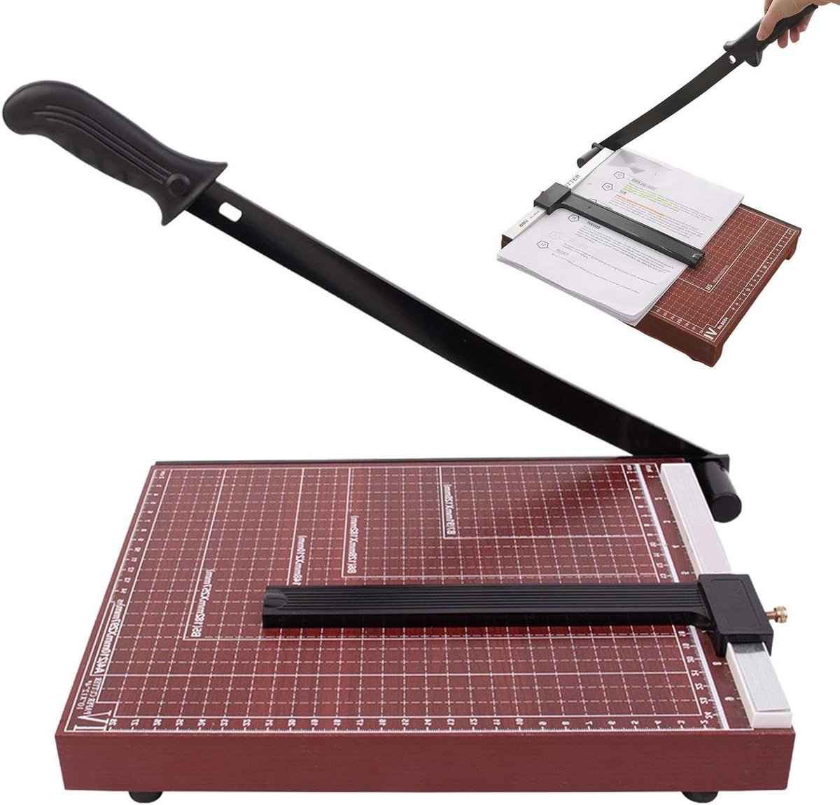 Briefopener Papiersnijder - Snijmachine Papier - Papier Snijden - Stabiele Houten Basis - 48 x 27 cm - Niet gespecificeerd