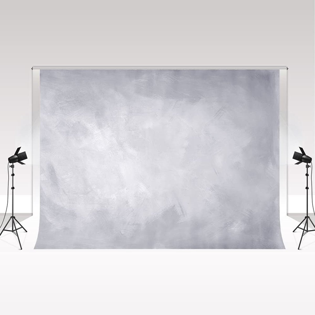 Dailygoods- Foto Achtergrond Lichtgrijs - 7 x 5 m - Microfiber - Naadloos - Duurzaam - Geschikt voor Fotoshoot - Fotografie Achtergrond