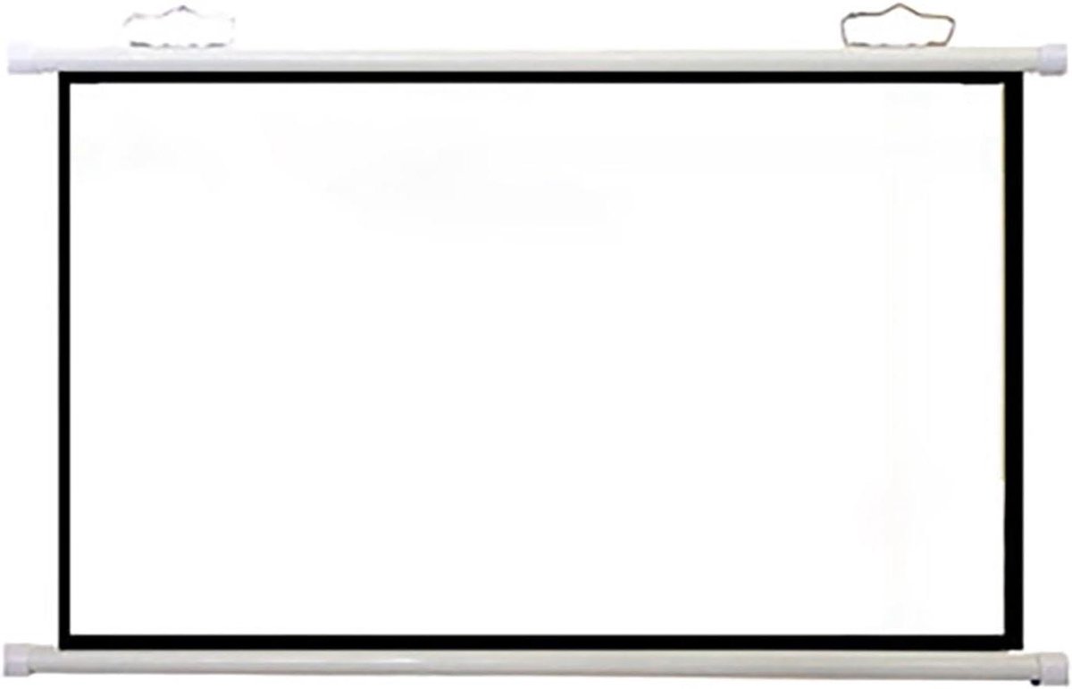 Projectiescherm Oprolbaar - Wanddoek Beamer - Thuisbioscoop Creëren - 160 Graden Kijkhoek - 72 inch 16:9 - Wit