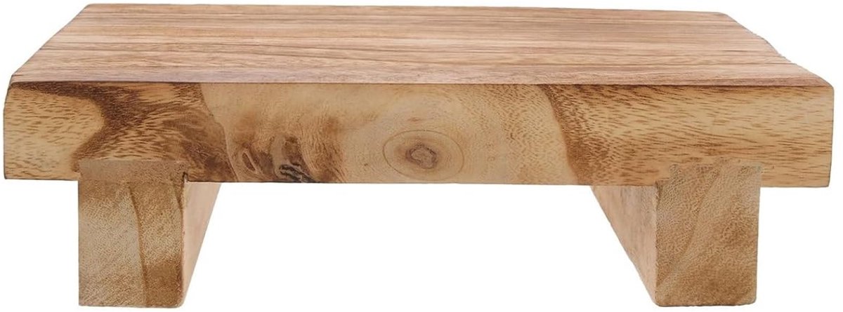 Dailygoods- Krukje Hout - Opstapje - Plantenstandaard - Compact Formaat - Decoratief Element - Natuurlijke Houten Constructie