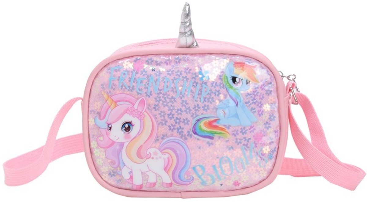 Dailygoods- Schoudertas Unicorn - Handtas Dames - Crossbody Tas - Sequin Tas - Verstelbare Schouderband - Lichtgewicht 18x4x14 cm