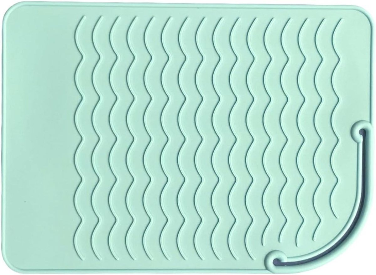 Hittebestendige Mat - Krultang Mat - Oppervlakken Beschermen - Hittebestendig tot 250°C - 21.7 x 15.6 cm - Groen