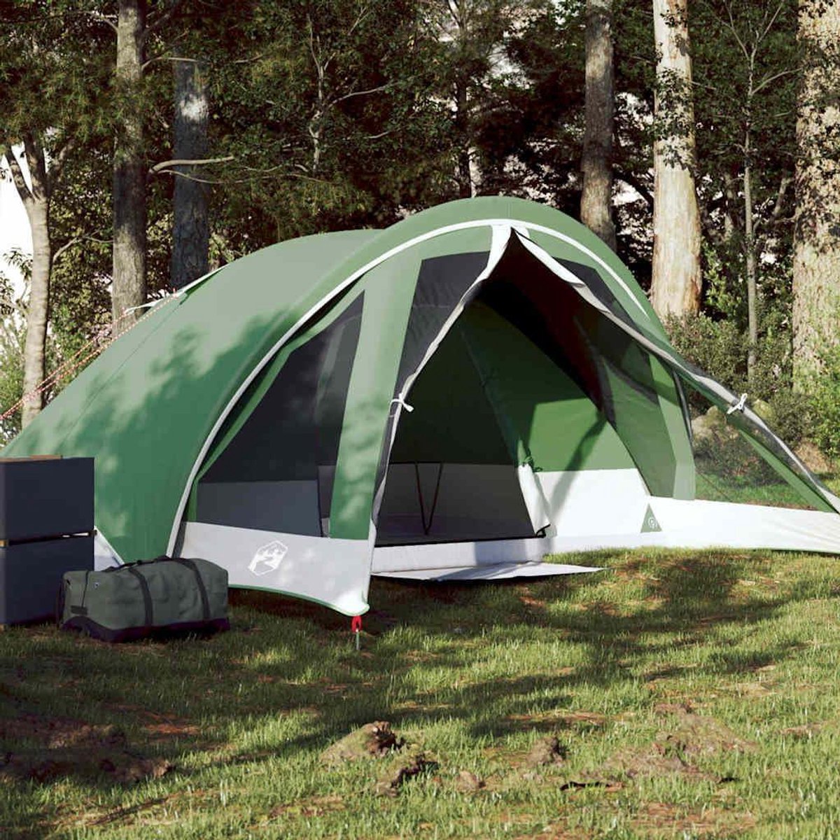 Kampeertent 4 Personen - Koepeltent Outdoor - Buitenavonturen Vrienden - Waterdicht Winddicht - 275 x 303 cm - Groen
