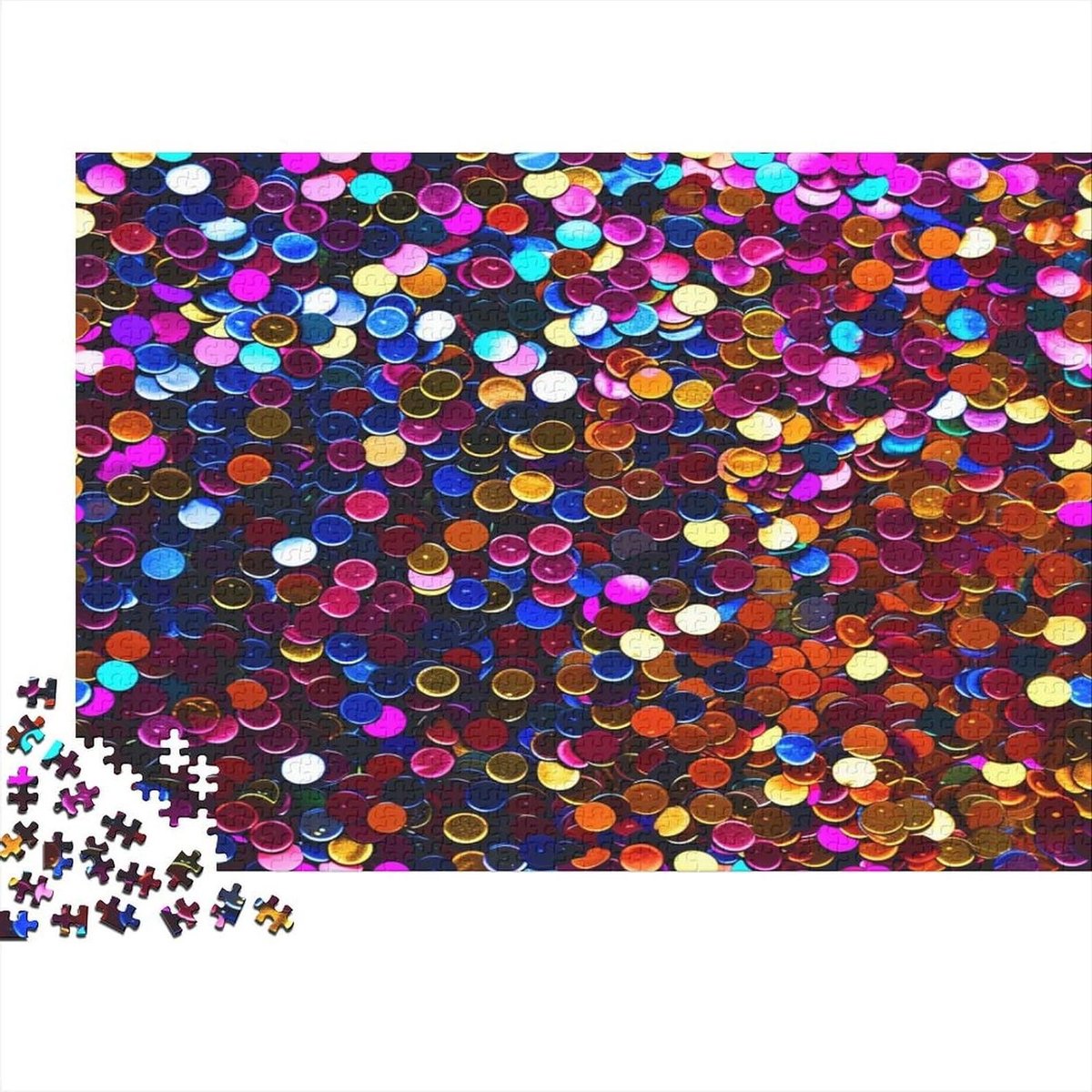 Kleurrijke Puzzel - Legpuzzel Volwassenen - Ontspanning Thuis - Met Bonus Poster - 1000 Stukjes - Multicolor