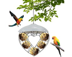 Vogelvoeder Hartvormig - Vetbolhouder Mussen - Vogels Voeren - Handgemaakt Hartontwerp - 27 x 24 x 7 cm - Niet gespecificeerd