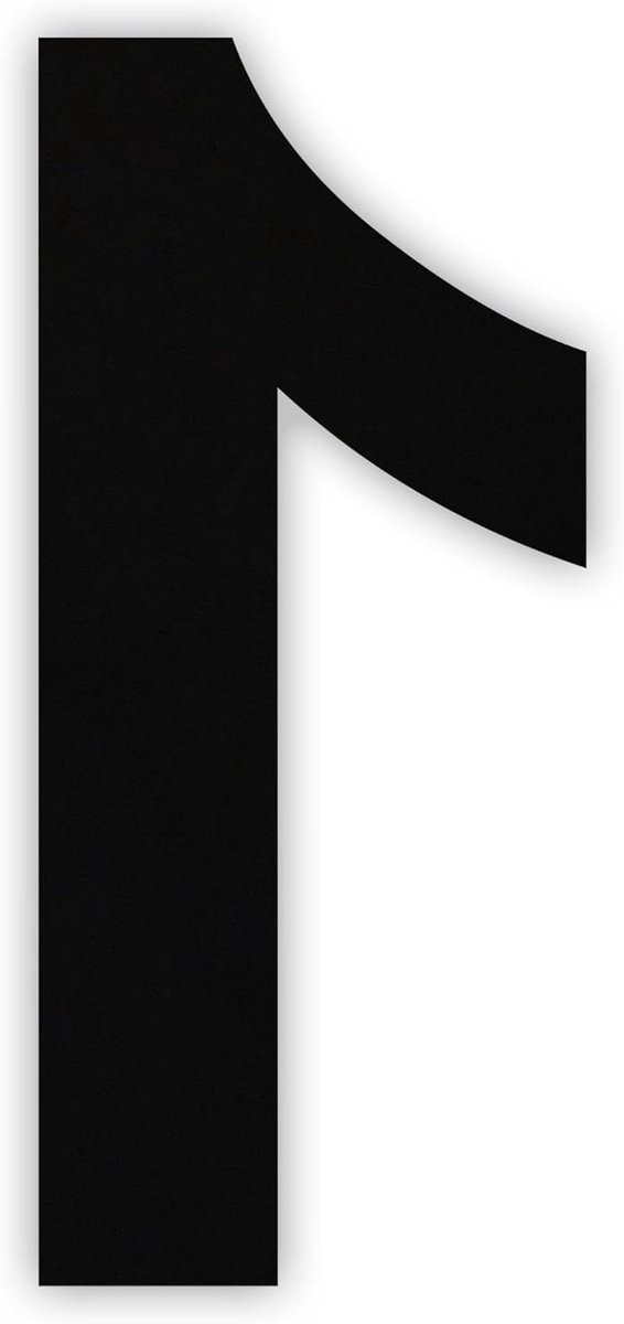 Huisnummer Aluminium - Nummerbord Huis - Huis Personaliseren - Gepersonaliseerde Aanpassing - 30 cm - Zwart